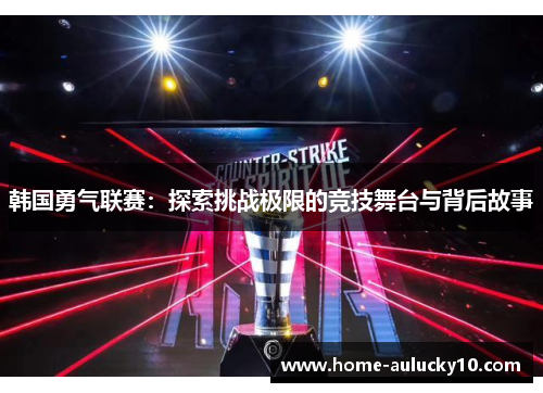 韩国勇气联赛：探索挑战极限的竞技舞台与背后故事
